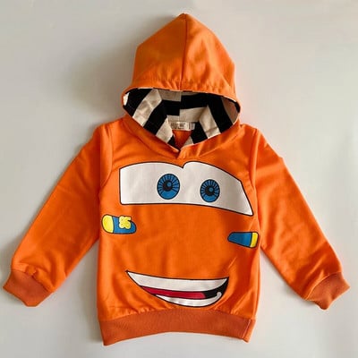 Baby Boys Cars Lightning McQueen Hoody Горно облекло за малки деца Пролет Есен По-тънък спортен пуловер Тениска с качулка Екипи