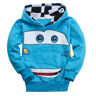 Bebeluși băieți Mașini Fulger McQueen Hanoră Îmbrăcăminte exterioară Copii mici Primăvară Toamnă Pulover Sport mai subțire Tricou cu glugă Ținute