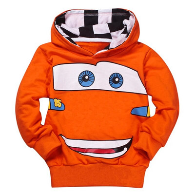 Bebeluși băieți Mașini Fulger McQueen Hanoră Îmbrăcăminte exterioară Copii mici Primăvară Toamnă Pulover Sport mai subțire Tricou cu glugă Ținute