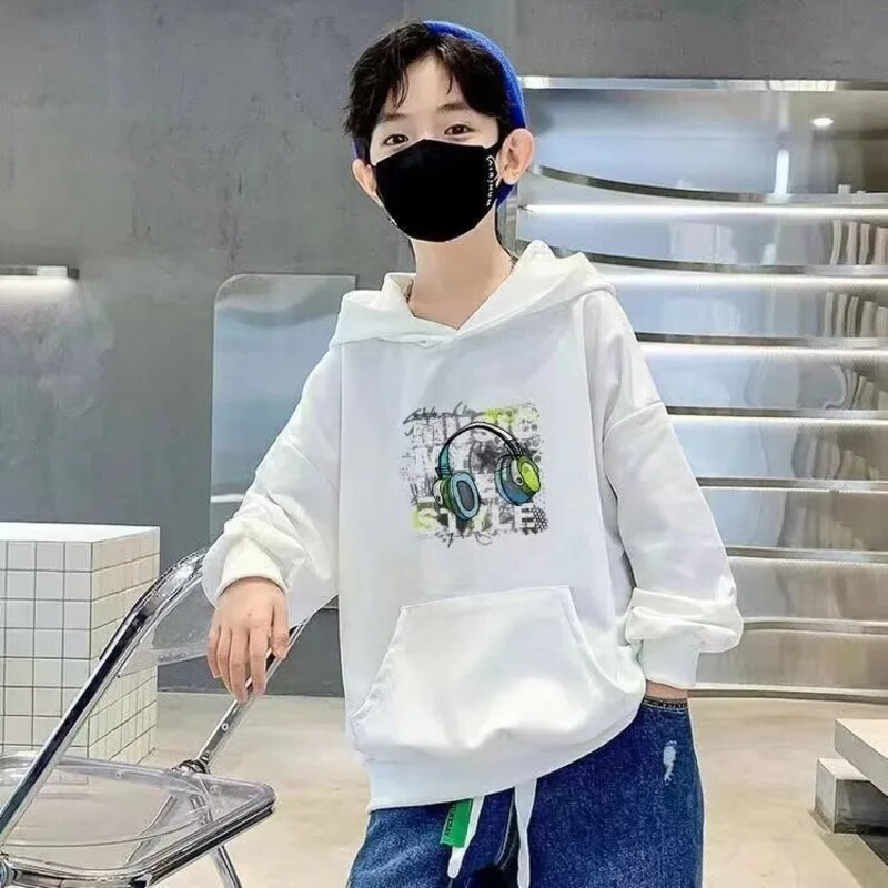 Poiste kapuutsiga kampsunid, populaarne beebiplüüsist soe topp vanematele lastele, hip-hop trend, mitmekülgne spordijaki trend