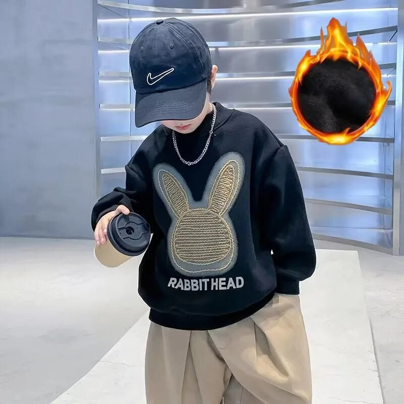 Berniukų megztinis pavasario ir rudens stilius Naujas vidutinio dydžio vaikiškas rudeninis marškinėliai rudeniniai apatiniai berniukų madingi ir madingi