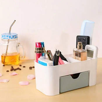 Кутия за съхранение на бижута и козметика, пластмасов офис работен плот в стил чекмедже, тоалетка, рафт за сортиране на червило