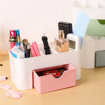 Кутия за съхранение на бижута и козметика, пластмасов офис работен плот в стил чекмедже, тоалетка, рафт за сортиране на червило