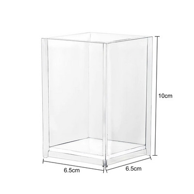 3 auku läbipaistev kosmeetiline jumestuskreem akrüül meigipintsel hoiukarbi ümbris jumestuspintsli hoidja laua korraldaja meigitööriist