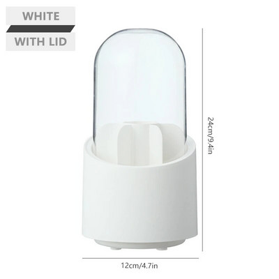 Περιστρεφόμενο 360° Πινέλο Μακιγιάζ Κουτί αποθήκευσης Φορητό επιτραπέζιο καλλυντικό οργανωτή κραγιόν Μολύβι φρυδιών Βάση πινέλου για σκιές ματιών