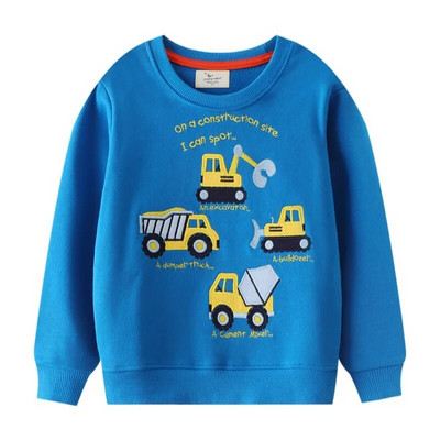 Jumping Meters Hanorace pentru băieți, noi sosiri, broderie, toamnă, iarnă, pentru copii mici, costum pentru copii din bumbac, îmbrăcăminte cu mânecă lungă, glugă pentru bebeluși