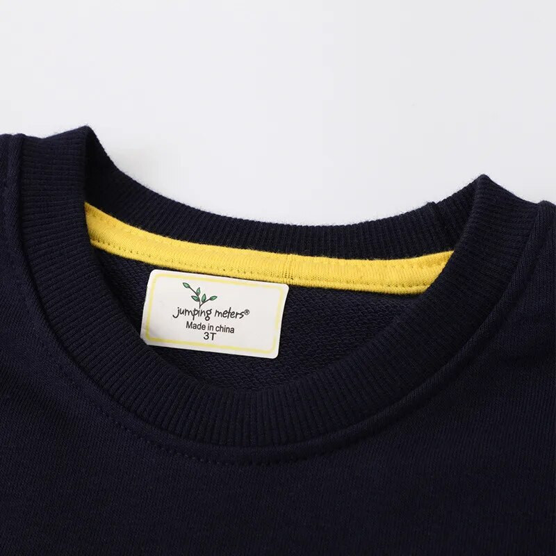 Šokinėjimo metrai Naujas atvykimas berniukams Megztiniai Siuvinėjimai Rudens Žiema Mažiems vaikams Kostiumas Medvilnė ilgomis rankovėmis Drabužiai Kūdikių gobtuvai