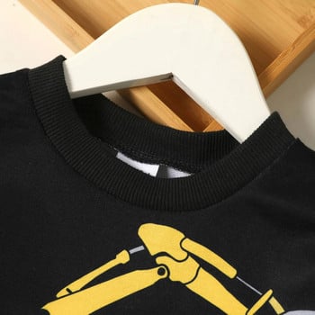 PatPat μπλούζες για αγόρια για παιδιά Casual Vehicle print πουλόβερ Παιδική μπλούζα για αγόρια Ρούχα