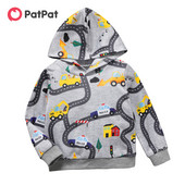 PatPat väikelaste tüdrukute jõulupuutrükiga ruuduline nööbiga jakk