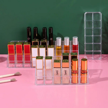 Clear 18/12/36 Grid Lipstick Stand Θήκη Makeup Organizer Storage Box Θήκη κραγιόν Οθόνης θήκης Cosmetic Jewelry Organizer Box