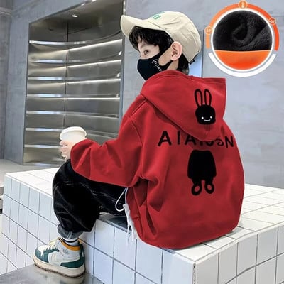 Poiste kevadine ja sügisene uus vabaaja mitmekülgne kampsun Baby avara kapuutsiga plüüsi ja paksendatud talverõivastega