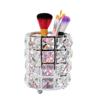 Europos metalinis makiažo šepetėlio laikiklis mėgintuvėlio antakių pieštuko laikiklis karoliukų krištolo stiklainis papuošalai deimantų kosmetikos dėžutė lw037