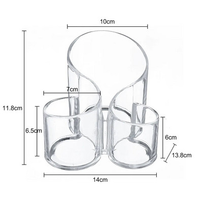 Διαφανές καλλυντικό μακιγιάζ Ακρυλικό εργαλείο μακιγιάζ Κουτί αποθήκευσης Θήκη Μολύβι Θήκη Τραπεζιού Organizer Εργαλείο μακιγιάζ για γραφείο