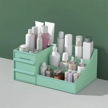Гъвкав настолен органайзер за козметика с дизайн на чекмеджета, идеален за съхранение в общата стая и колекция от гримове