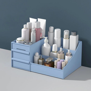 Гъвкав настолен органайзер за козметика с дизайн на чекмеджета, идеален за съхранение в общата стая и колекция от гримове