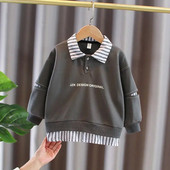 Poiste kevadine ja sügisene polokaelus, pikkade varrukatega võlts kampsun, mood vabaaja lasterõivaste topid