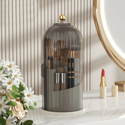 Περιστρεφόμενο 360° πινέλο μακιγιάζ με καπάκι Luxury Cosmetic Organizer Κραγιόν Θήκη μολυβιού φρυδιών Κουτί αποθήκευσης σκιάς ματιών