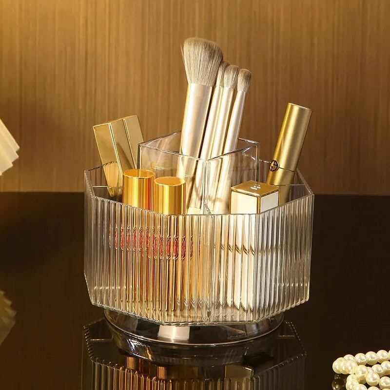 1PC Rotirajući organizator kista za šminku Stolni držač za olovku Dresser Ruž za usne Olovka za obrve Razdjelnik kista za sjenilo Organizator šminke