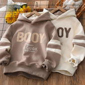 Boy Hoody 2023. aasta kevad ja sügis, uued keskmised ja suured laste moesad lasterõivad pikkade varrukatega pullover, spordi kapuutsiga topid