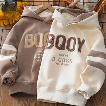 Boy Hoody Άνοιξη και Φθινόπωρο 2023 Νέα, μεσαία και μεγάλα παιδικά μοντέρνα παιδικά ρούχα με μακρυμάνικο πουλόβερ αθλητικά μπλουζάκια με κουκούλα