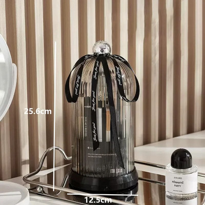 360° pöörlev kaanega meigipintslite hoidja Luksuslik kosmeetikavahend huulepulga-kulmupliiatsihoidja lauvärvide hoiukarp