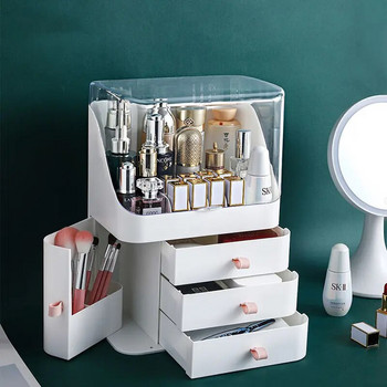 Πολυλειτουργικό κουτί καλλυντικών Διαφανές μακιγιάζ συρτάρι κοσμημάτων Organizer Home Storage Boxs Travel Cosmetic Organizer
