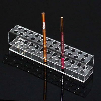 Clar 24 de sloturi Creion de ochi acrilic Creion de buze Suport creion Suport de prezentare pentru machiaj Organizator Pensule de machiaj Raft Cutie de depozitare cosmetice