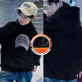 Sügisene uue stiiliga poiste punane hiina-šikk lõvi paksendatud praetud tänava välismaise stiiliga uusaasta pidulik ülikond Palus kapuutsiga mantel