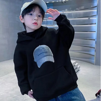 Sügisene uue stiiliga poiste punane hiina-šikk lõvi paksendatud praetud tänava välismaise stiiliga uusaasta pidulik ülikond Palus kapuutsiga mantel