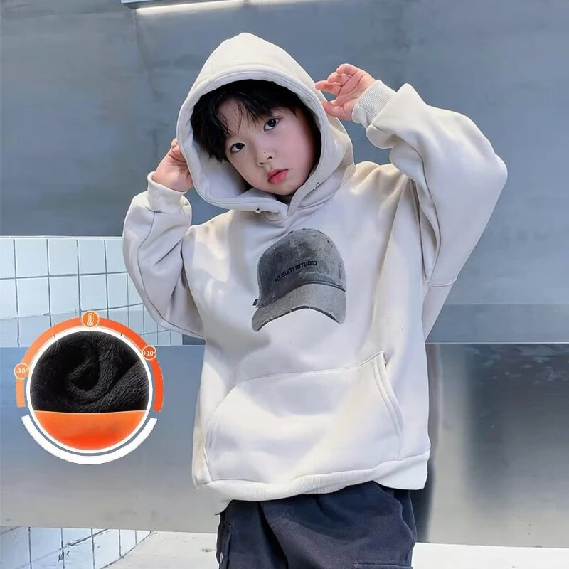 Sügisene uue stiiliga poiste punane hiina-šikk lõvi paksendatud praetud tänava välismaise stiiliga uusaasta pidulik ülikond Palus kapuutsiga mantel