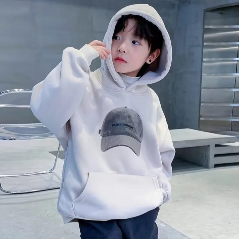 Sügisene uue stiiliga poiste punane hiina-šikk lõvi paksendatud praetud tänava välismaise stiiliga uusaasta pidulik ülikond Palus kapuutsiga mantel