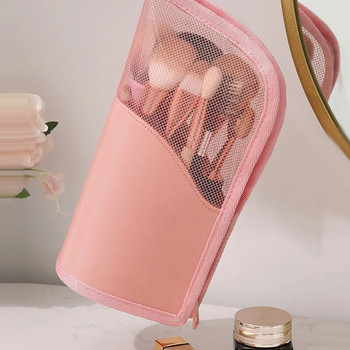Ταξιδιωτική τσάντα πινέλου μακιγιάζ Φορητή θήκη για καλλυντικά πινέλο Αδιάβροχη stand-up πινέλο μακιγιάζ Τσάντα καλλωπισμού φερμουάρ