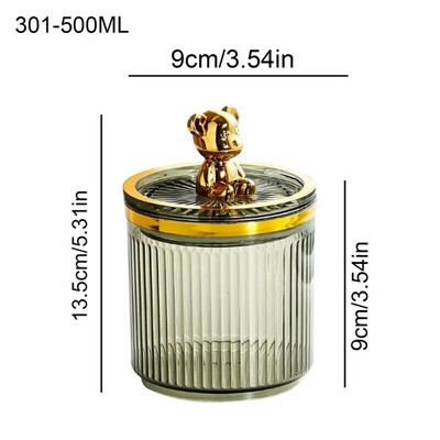 Luksuzni medo Organizator za pamučne jastučiće Kutija za pohranu u kupaonici za pamučne štapiće Čačkalica Kozmetika Posuda za skidanje šminke za nakit