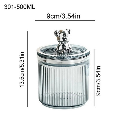 Luksuzni medo Organizator za pamučne jastučiće Kutija za pohranu u kupaonici za pamučne štapiće Čačkalica Kozmetika Posuda za skidanje šminke za nakit