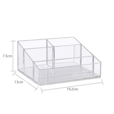 Clear Plastic Makeup Organizer Cosmetic Storage Box Μακιγιάζ Θήκη πινέλου γραφικής ύλης Θήκη για στυλό Αποθήκευση κραγιόν Βάση οθόνης