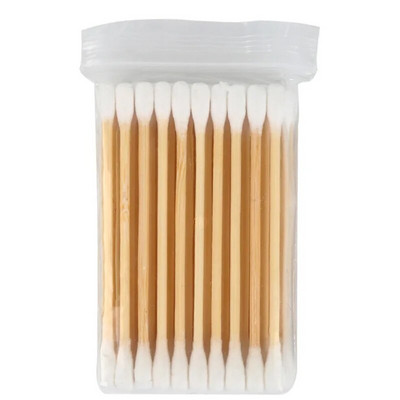 Meigi vatipadjakeste hoiukarp puuvillase tampooni jaoks Kosmeetikatoodete organiseerija ehete Vannitoa Qtip konteiner puidust kaanega