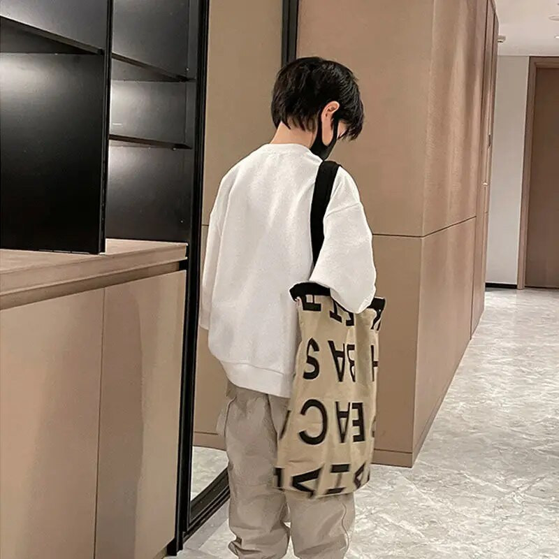 Berniukams tinkami 2022 m. pavasario ir rudens rūbai su ilgomis rankovėmis, megztiniai vaikams, vidutinio dydžio ir dideliems vaikams, laisvi pavasariniai drabužiai