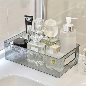 Прозрачна кутия за съхранение на козметика Органайзер за грим за баня Луксозна кутия за козметика за грим Органайзер за съхранение на красотата Skincear