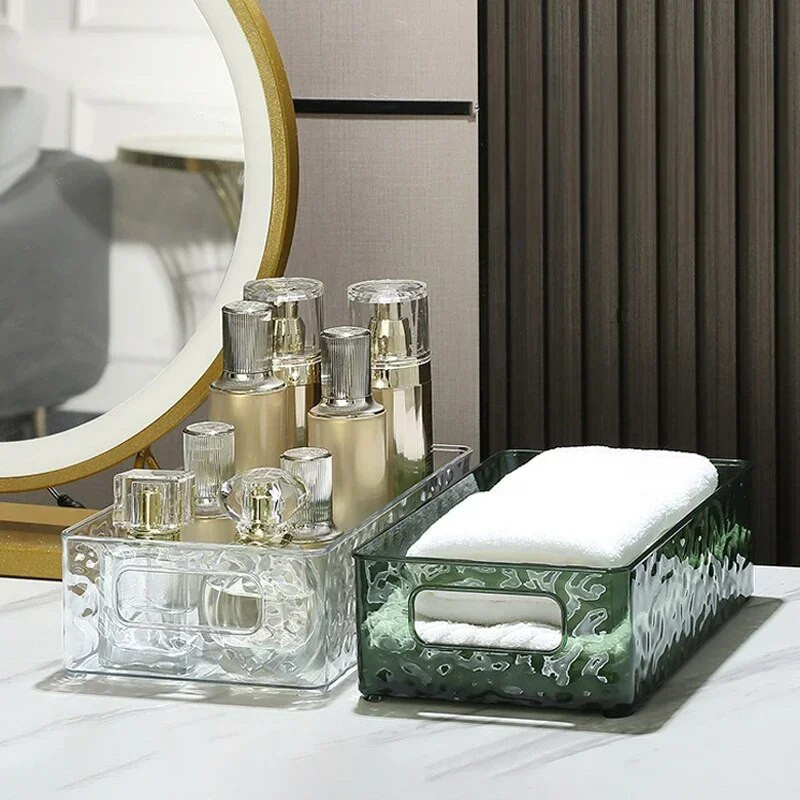 Prozirna kutija za pohranu kozmetike Organizator za šminku u kupaonici Luksuzna kutija za šminku Kozmetička kutija za pohranu ljepote Organizator za skincear