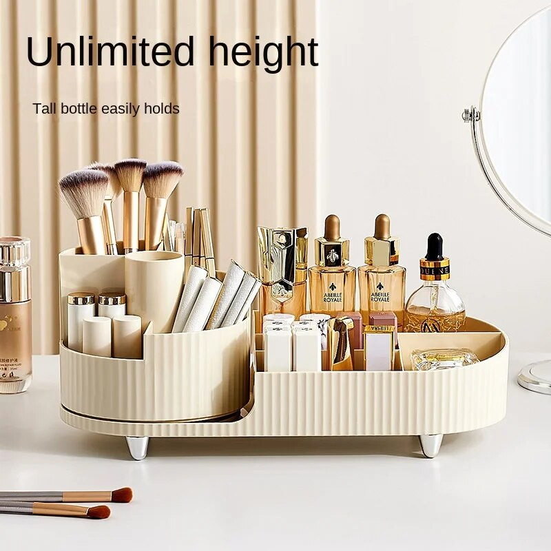 360° pöörlev meigipintsli hoidja kosmeetikatoodete hoiustamiskarp Luksuslik meigivahend huulepulgad jumestuskonteiner edevuskarp