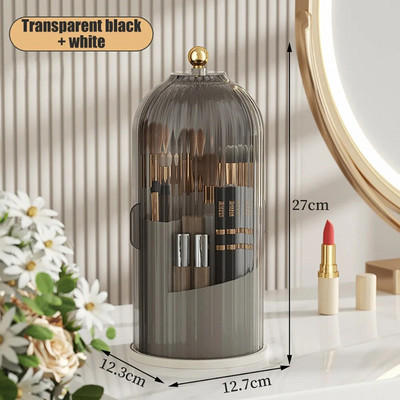 360° pöörlev meigipintsli hoidja lauaarvuti luksuslik kosmeetikavahend huulepulgahoidja kulmupliiats lauvärvipintsli hoiukarp