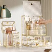 Meigikorraldaja karp akrüülist kosmeetikatoodete ehete huulepulga pintsli hoidik Suure mahutavusega nahahoolduse kõrvarõngahoidja kodune riiul