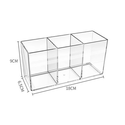 Akrilni organizator šminke 3 rupe Kozmetička šminka Akrilni alat za četke za šminkanje Držač četkica za šminkanje Organizator Alat za šminkanje