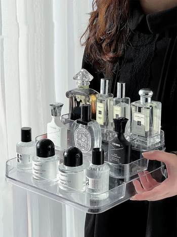 Desktop Perfume Shelf Bathroom Makeup Organizer Perfume Aromatherapy Organizer Skin Care Product Storage Rack Organizer