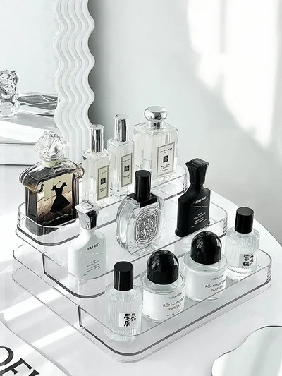 Asztali parfümpolc fürdőszobai sminkrendszerező parfüm aromaterápiás rendszerező bőrápoló termékek tároló állványa