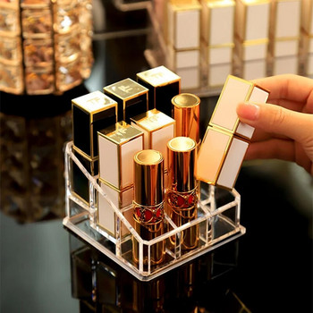 Lipstick Storage Organizer Box Διάφανη θήκη κραγιόν Αξεσουάρ Μακιγιάζ Organizer Boxes Θήκη για καλλυντικά Τραπέζι ντυσίματος