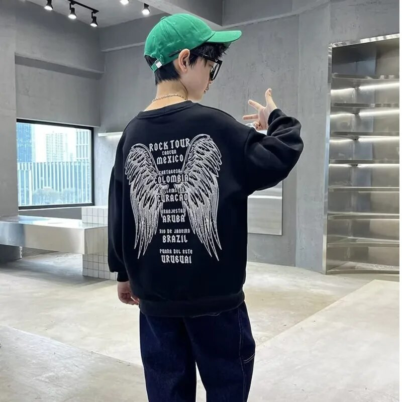 Džemper za dječake Proljetni i jesenski stil Novo Dječji jesenski gornji dio srednje veličine Jesenski donji dio košulje za dječake Moderan i moderan