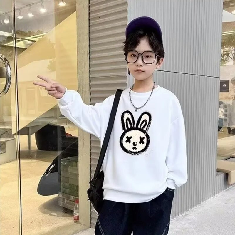 Poiste kampsun kevad- ja sügisstiil Uus keskmise suurusega laste sügisene särk Moodne ja moodne