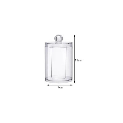 Meigipaneel vatipadjakeste jaoks Puuvillase hoiukarbi vahend meigiplastikust kaanega lauaarvuti puuvillaste pungade hoidmiseks