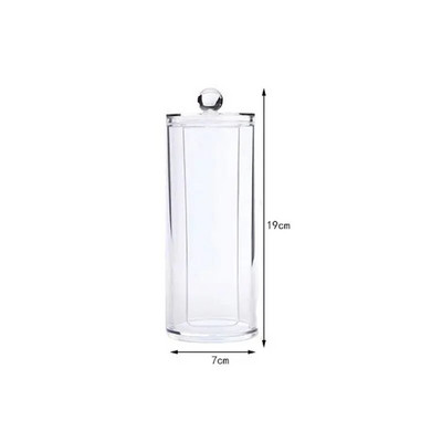 Meigipaneel vatipadjakeste jaoks Puuvillase hoiukarbi vahend meigiplastikust kaanega lauaarvuti puuvillaste pungade hoidmiseks